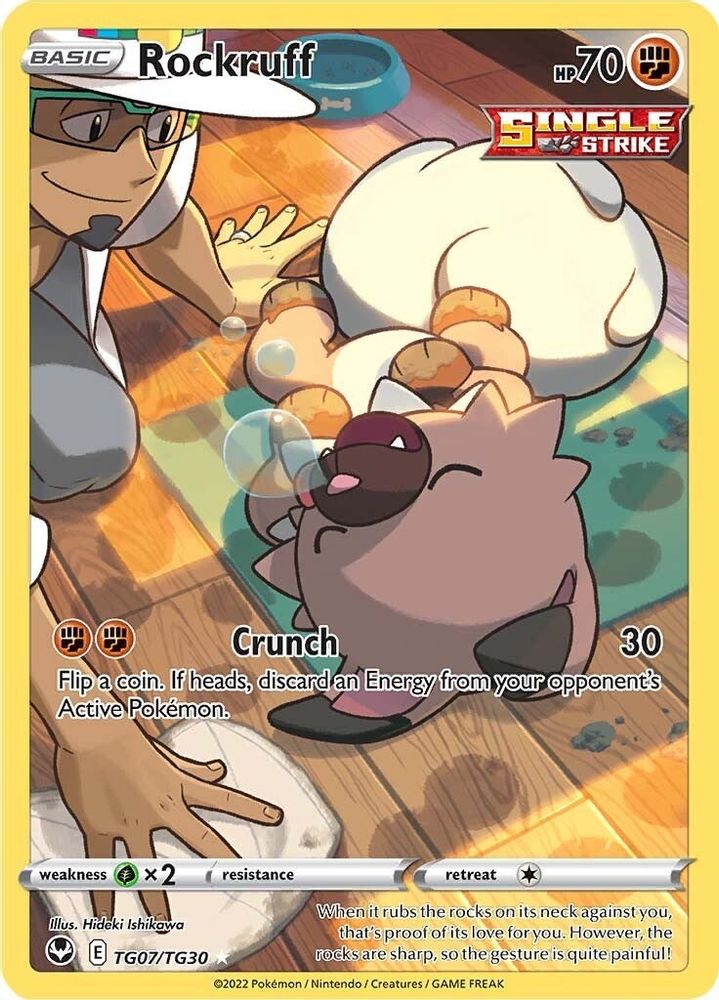 Rockruff TG07 - Holofoil SWSH12 Silver Tempest Trainer Gallery - Ultra Rare