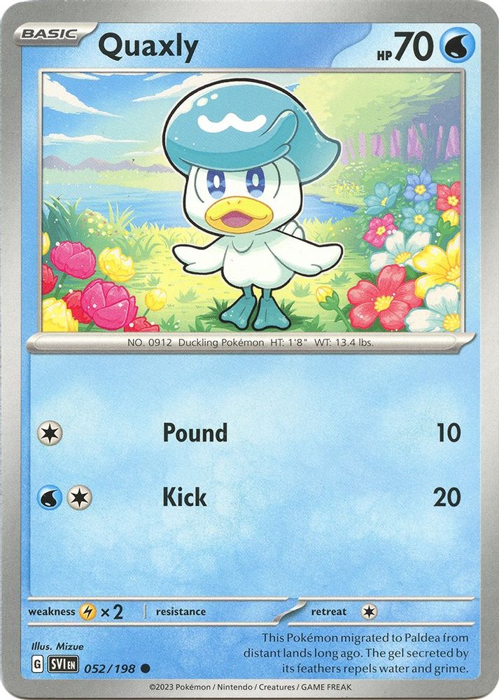 Quaxly 052 - Reverse Holofoil SV01 Scarlet & Violet Base Set - Common