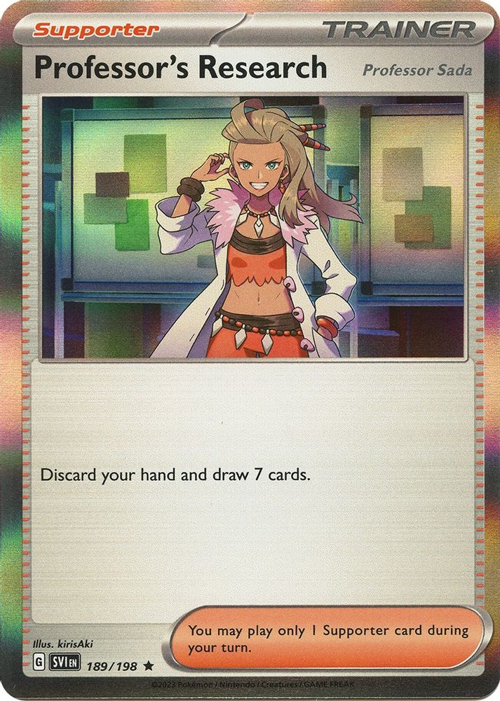 Professor's Research 189/198 SV01 Scarlet & Violet Base Set - Rare