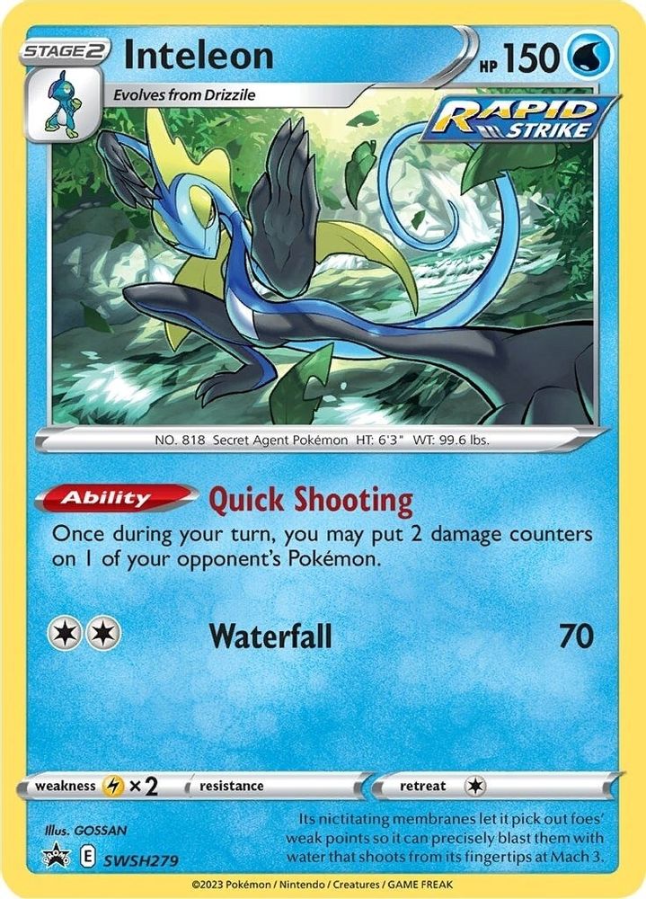 Inteleon SWSH279 - Holofoil SWSH Sword & Shield Promo Cards - Promo
