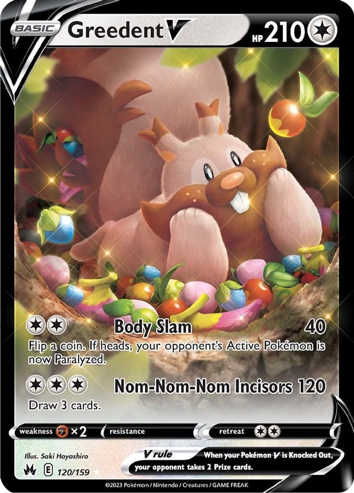 Greedent V 120 - Holofoil Crown Zenith - Ultra Rare