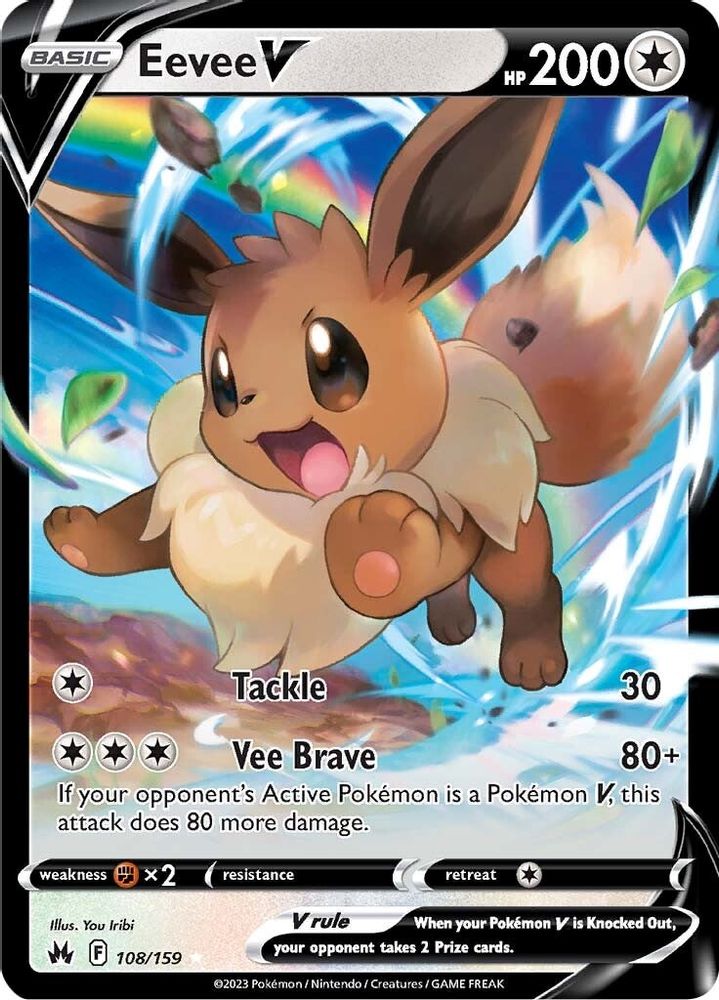 Eevee V 108 - Holofoil Crown Zenith - Ultra Rare