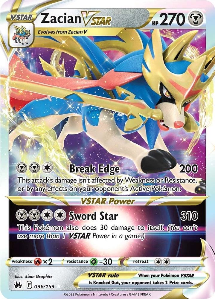 Zacian VSTAR 096 - Holofoil Crown Zenith - Ultra Rare