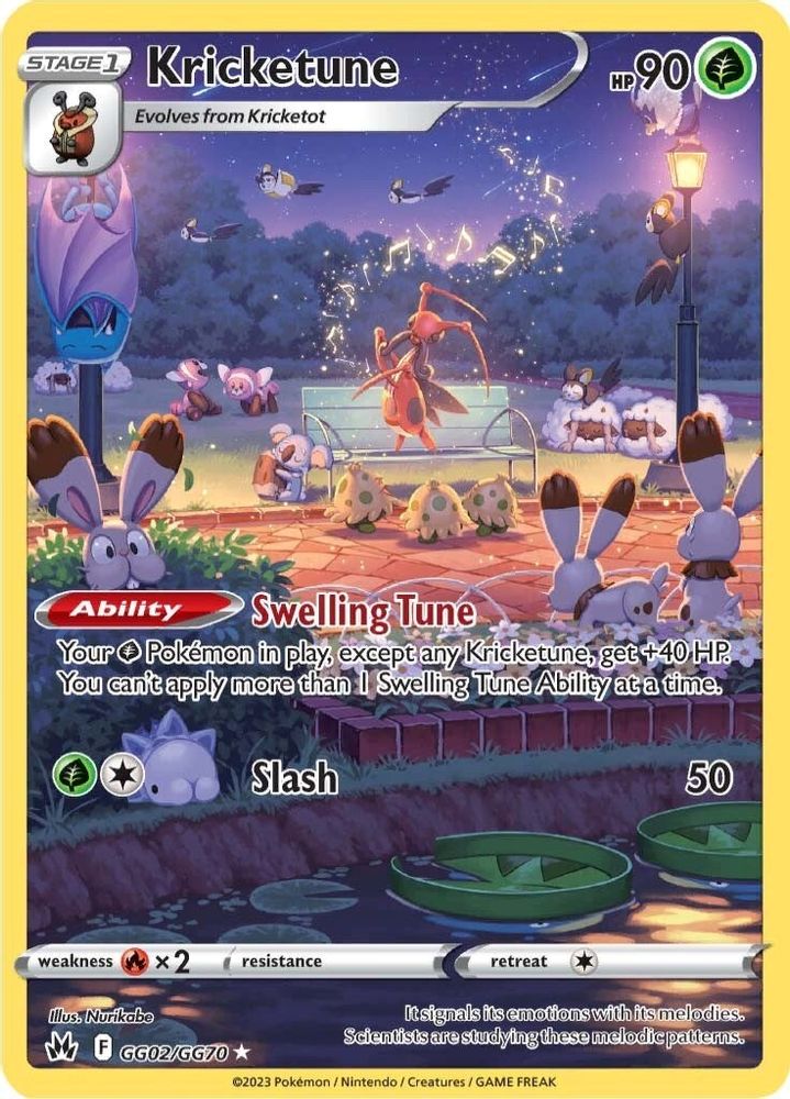 Kricketune GG02 - Holofoil Crown Zenith Galarian Gallery - Ultra Rare