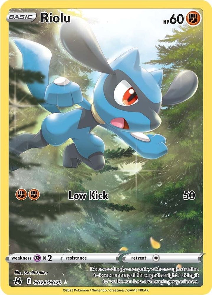 Riolu GG26 - Holofoil Crown Zenith Galarian Gallery - Ultra Rare