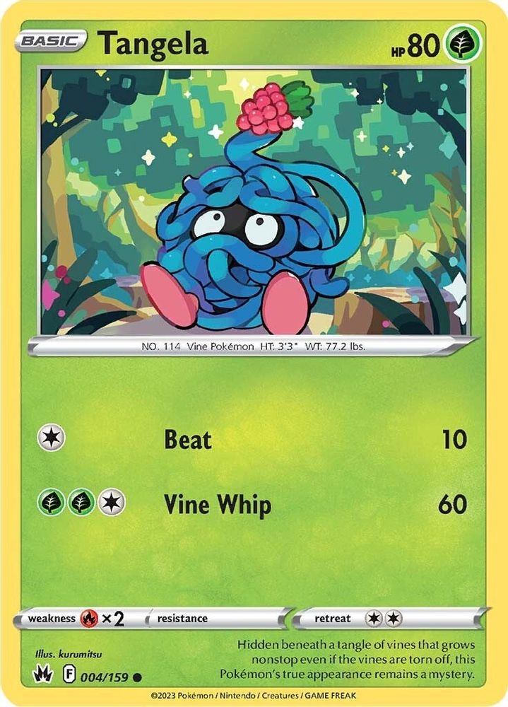 Tangela 004 - Reverse Holofoil Crown Zenith - Common