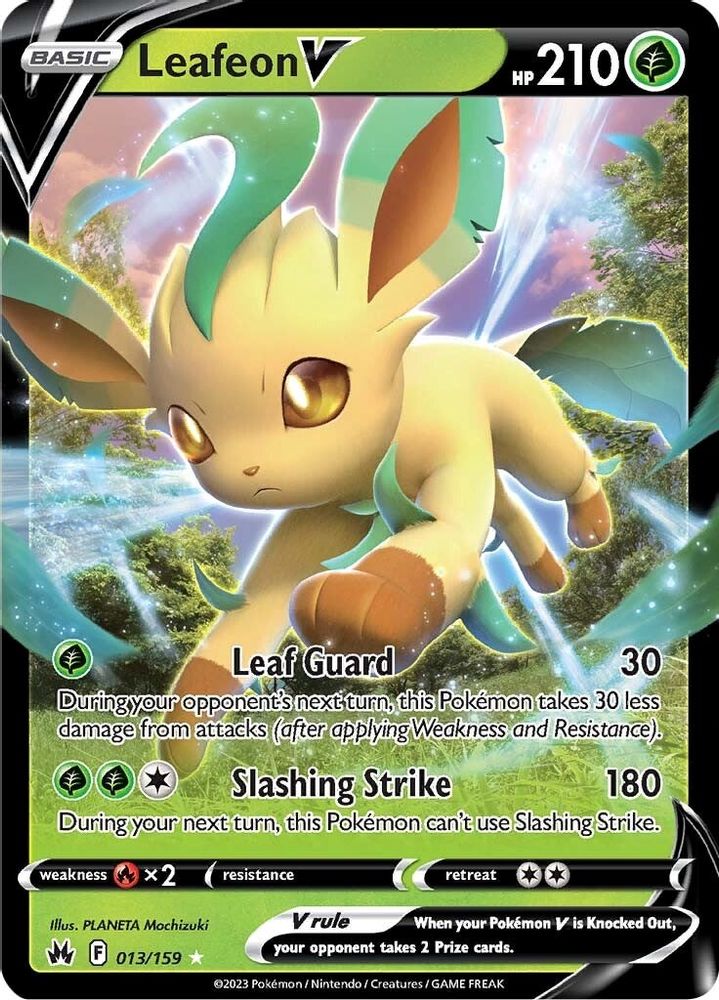 Leafeon V 013 - Holofoil Crown Zenith - Ultra Rare