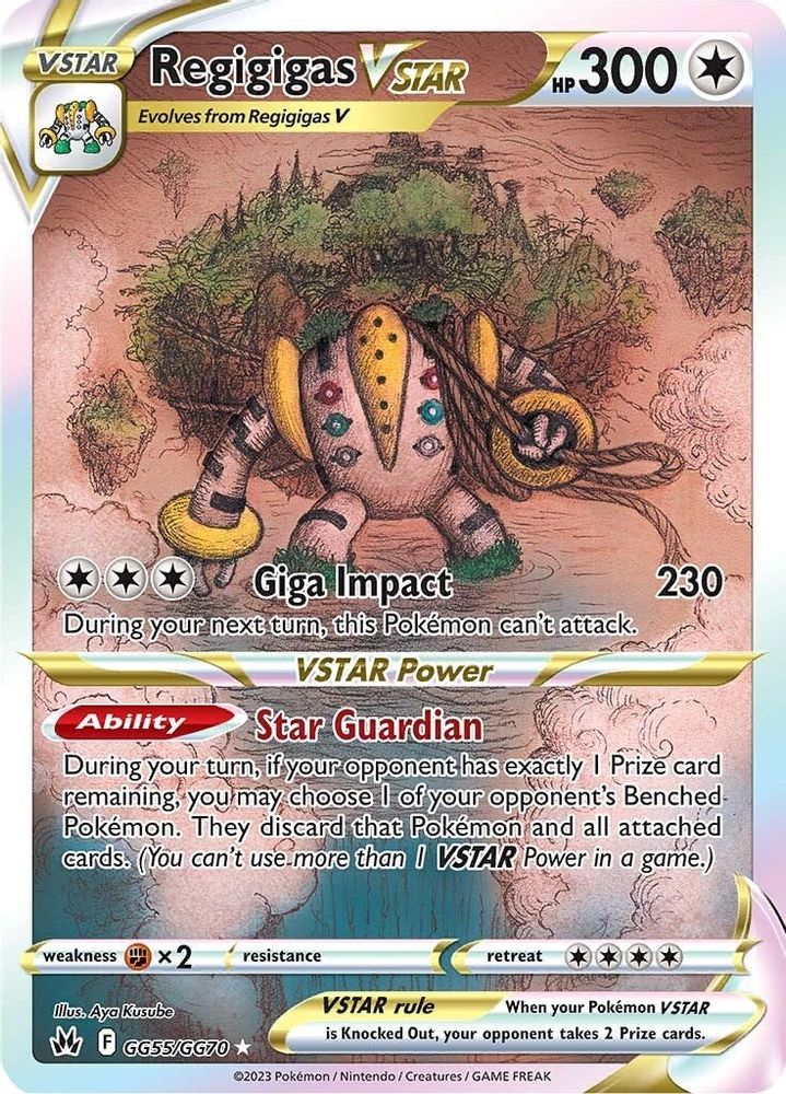 Regigigas VSTAR GG55 - Holofoil Crown Zenith Galarian Gallery - Ultra Rare