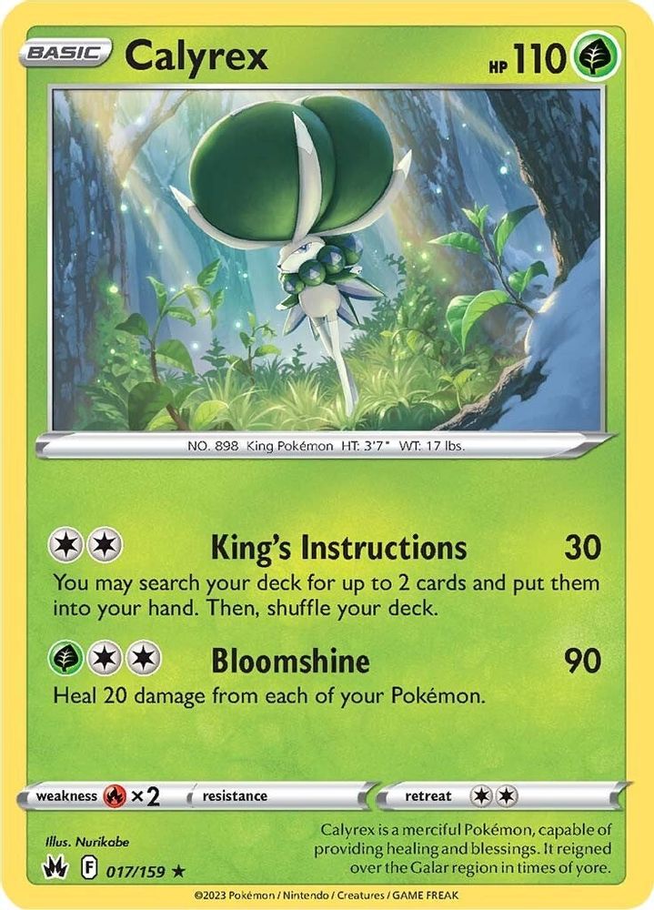 Calyrex 017 - Holofoil Crown Zenith - Holo Rare