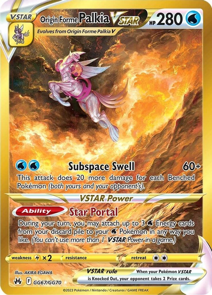 Origin Forme Palkia VSTAR (Secret) GG67 - Holofoil Crown Zenith Galarian Gallery - Secret Rare