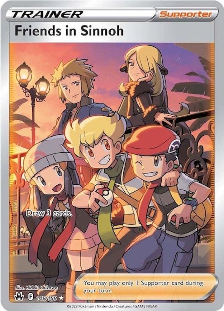 Friends in Sinnoh (Full Art) 149 - Holofoil Crown Zenith - Ultra Rare
