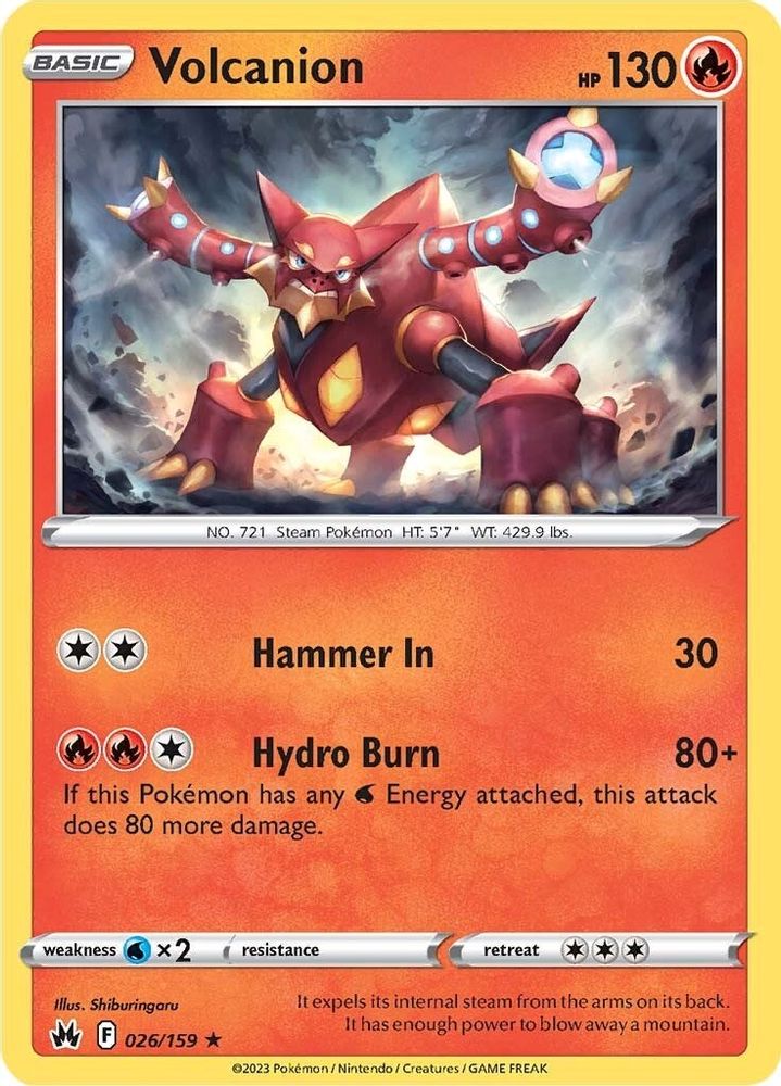 Volcanion 026 - Reverse Holofoil Crown Zenith - Holo Rare