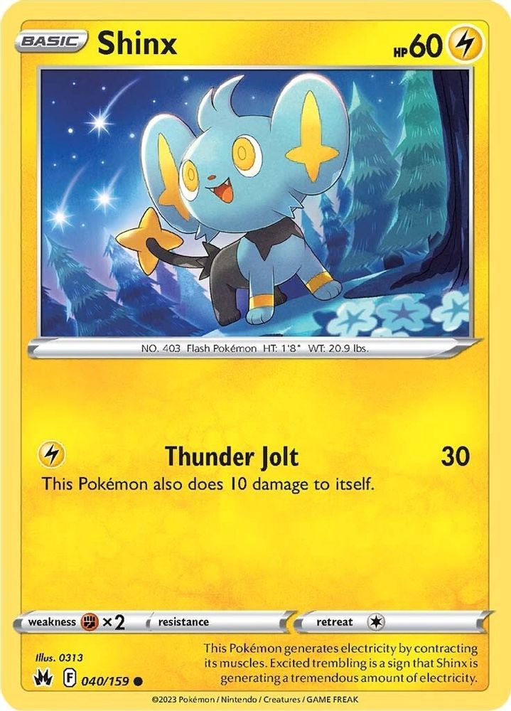 Shinx (40) (40) 040 - Reverse Holofoil Crown Zenith - Common