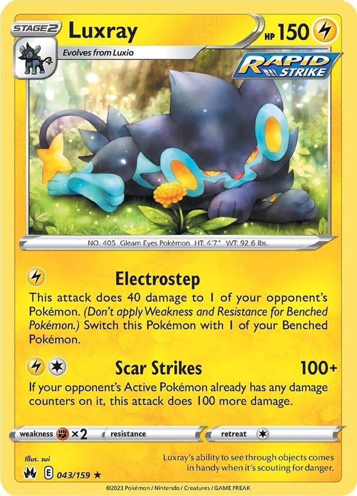 Luxray (43) (43) 043 - Reverse Holofoil Crown Zenith - Rare