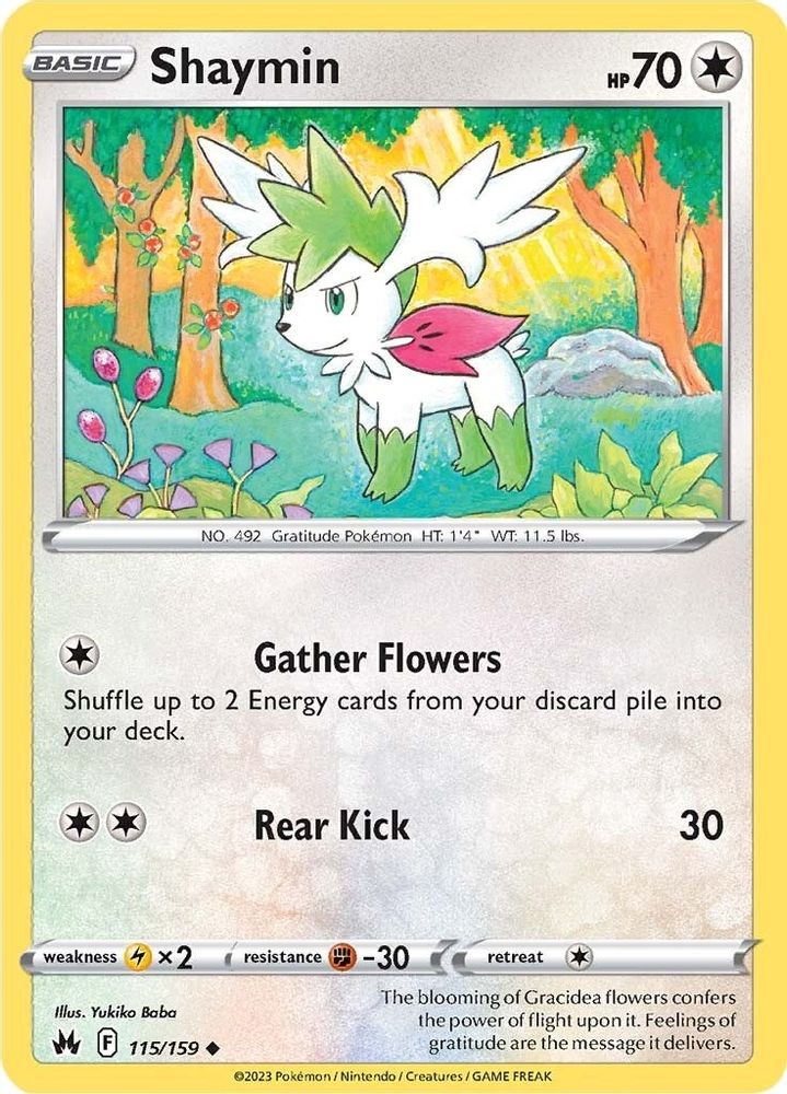 Shaymin 115 - Reverse Holofoil Crown Zenith - Uncommon