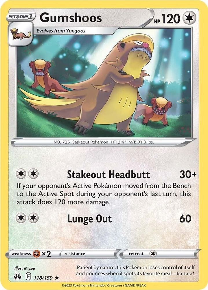 Gumshoos 118 Crown Zenith - Rare