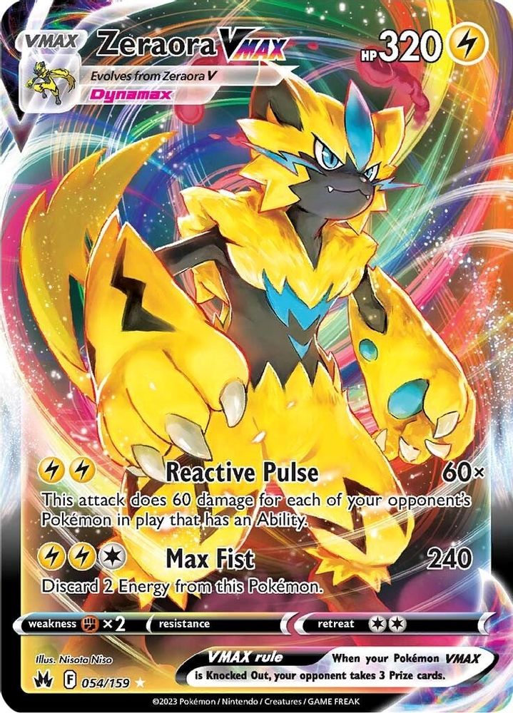 Zeraora VMAX 054 - Holofoil Crown Zenith - Ultra Rare