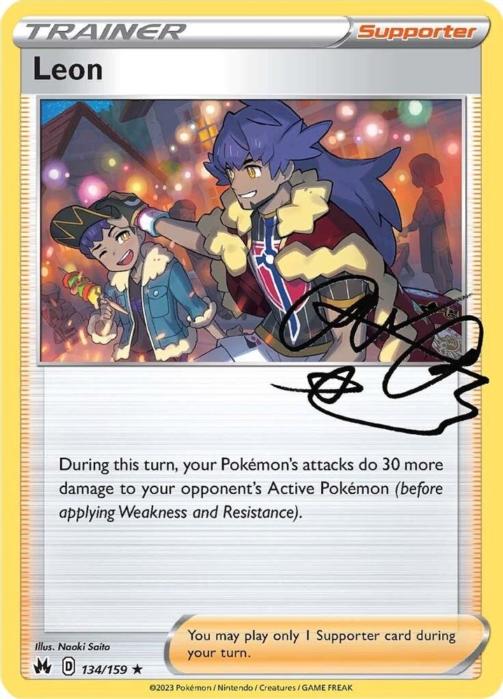 Leon 134 - Reverse Holofoil Crown Zenith - Holo Rare