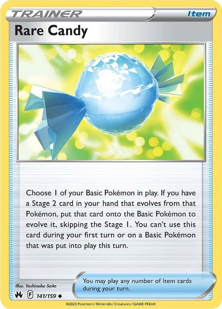 Rare Candy 141 - Reverse Holofoil Crown Zenith - Uncommon