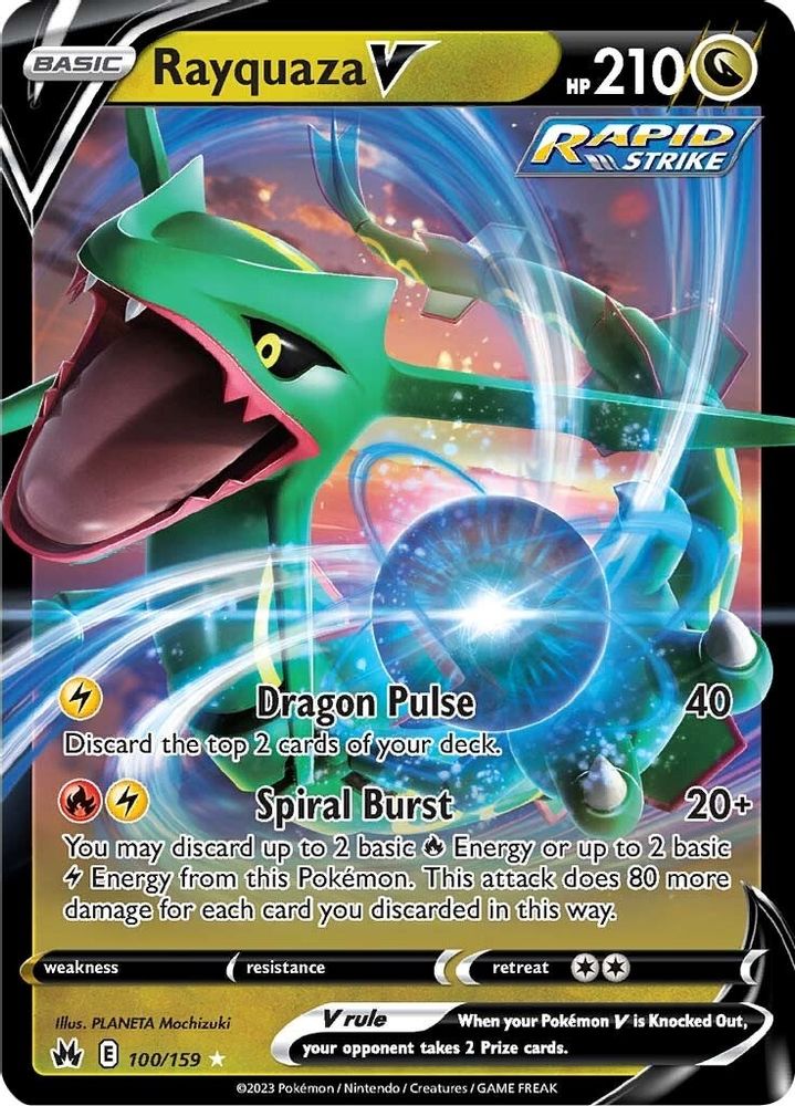 Rayquaza V 100 - Holofoil Crown Zenith - Ultra Rare