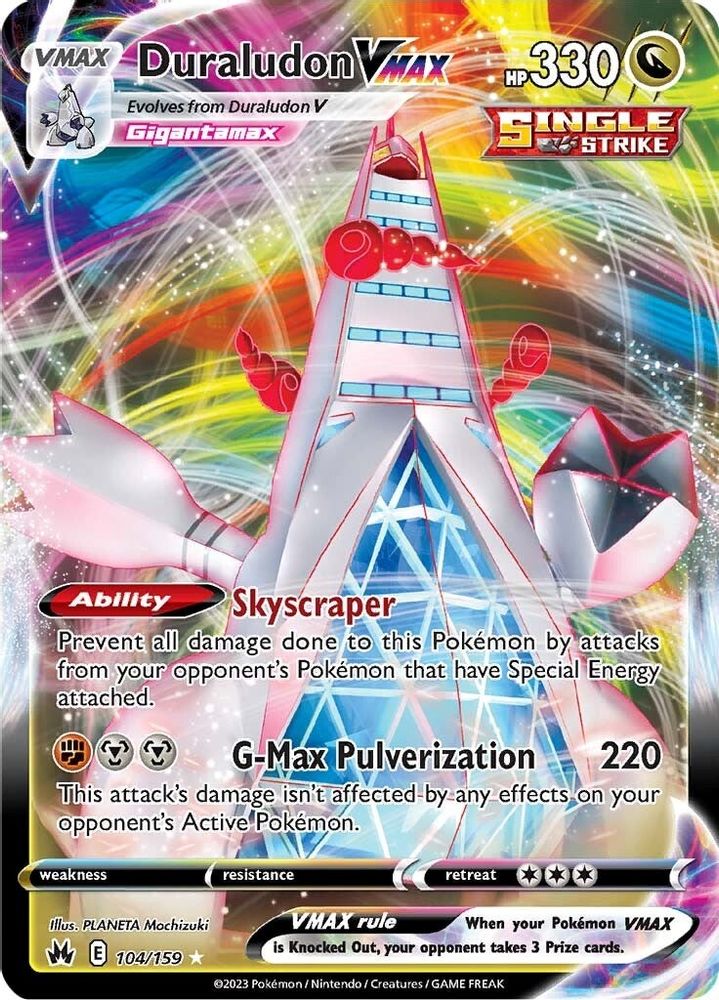 Duraludon VMAX 104 - Holofoil Crown Zenith - Ultra Rare