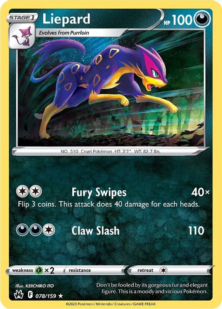 Liepard 078 Crown Zenith - Rare