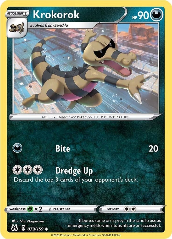 Krokorok 079 - Reverse Holofoil Crown Zenith - Uncommon