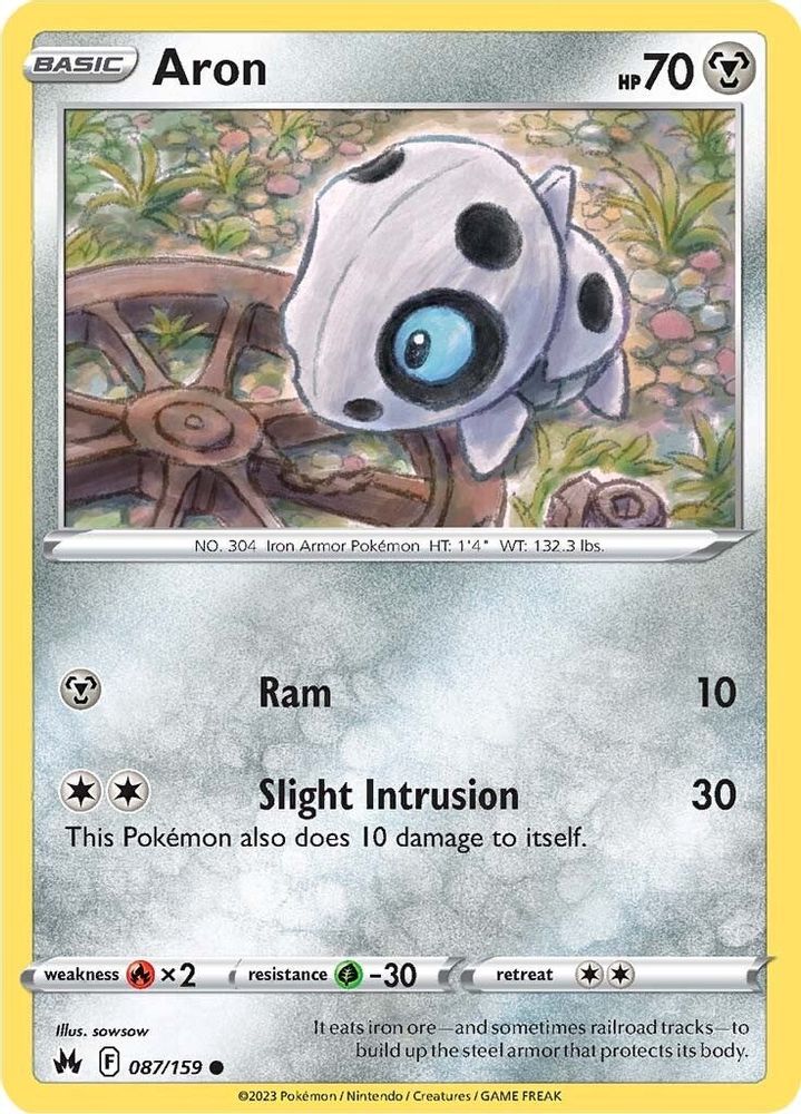 Aron 087 - Reverse Holofoil Crown Zenith - Common