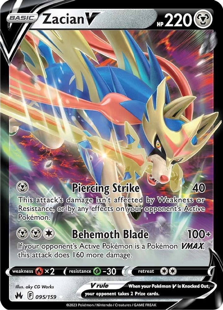 Zacian V 095 - Holofoil Crown Zenith - Ultra Rare