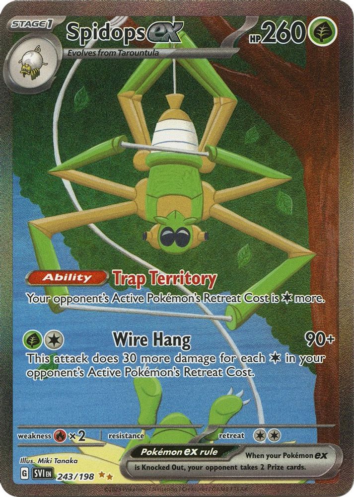 Spidops ex 243/198 - Holofoil SV01 Scarlet & Violet Base Set - Special Illustration Rare