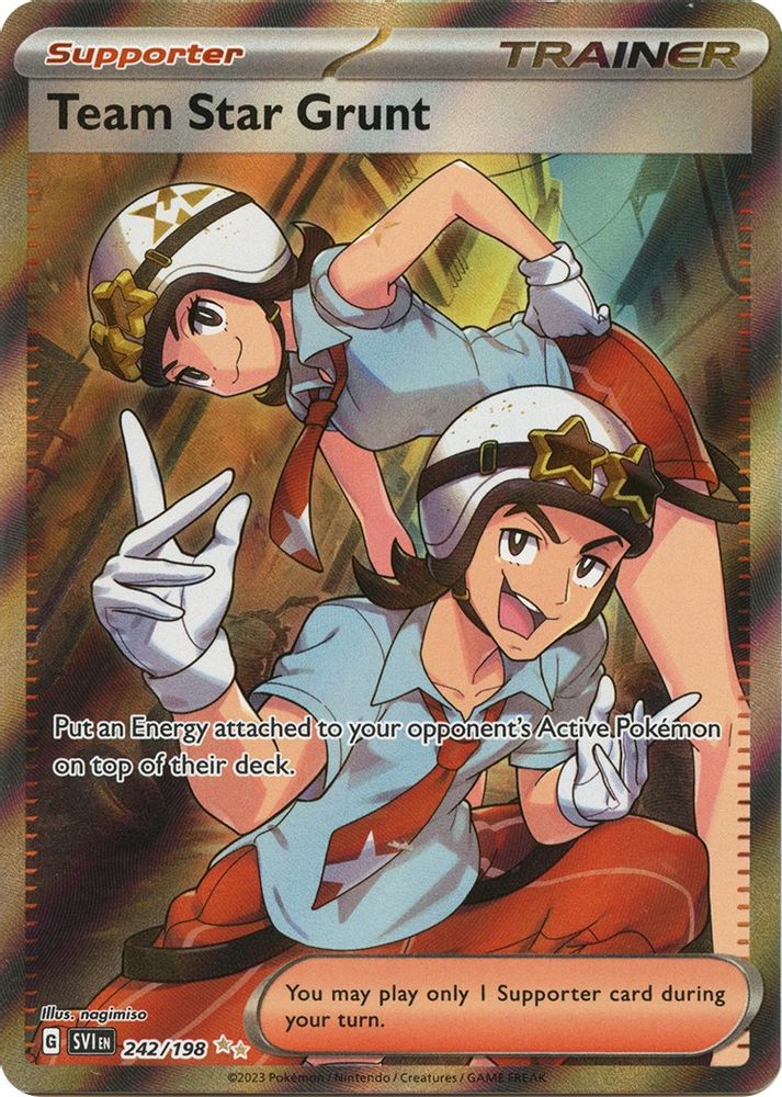 Team Star Grunt 242/198 - Holofoil SV01 Scarlet & Violet Base Set - Ultra Rare