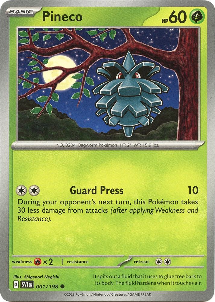 Pineco 001 SV01 Scarlet & Violet Base Set - Common