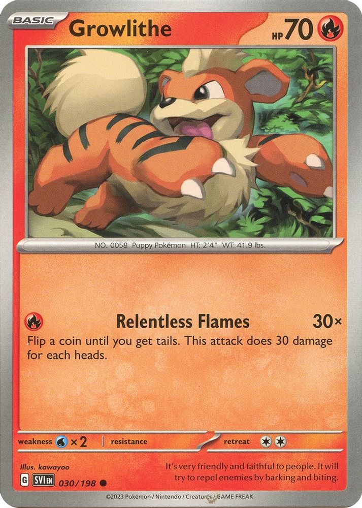 Growlithe 030/198 SV01 Scarlet & Violet Base Set - Common