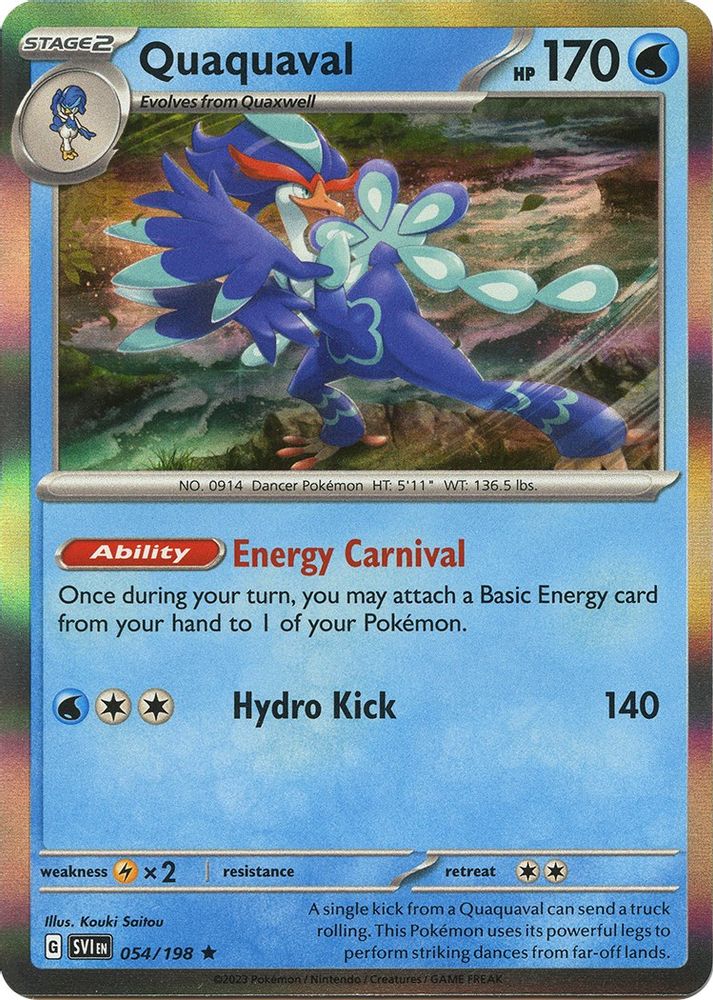 Quaquaval 054 - Holofoil SV01 Scarlet & Violet Base Set - Rare