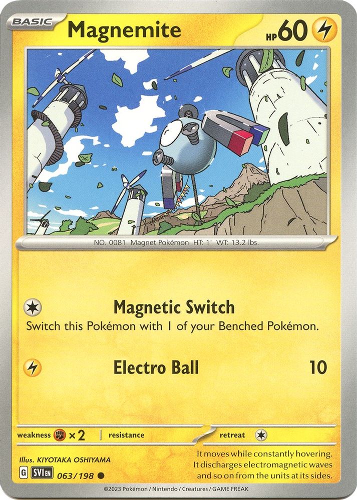 Magnemite 063 - Reverse Holofoil SV01 Scarlet & Violet Base Set - Common