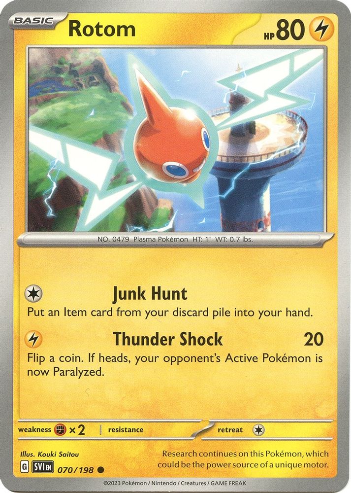 Rotom 070/198 - Reverse Holofoil SV01 Scarlet & Violet Base Set - Common