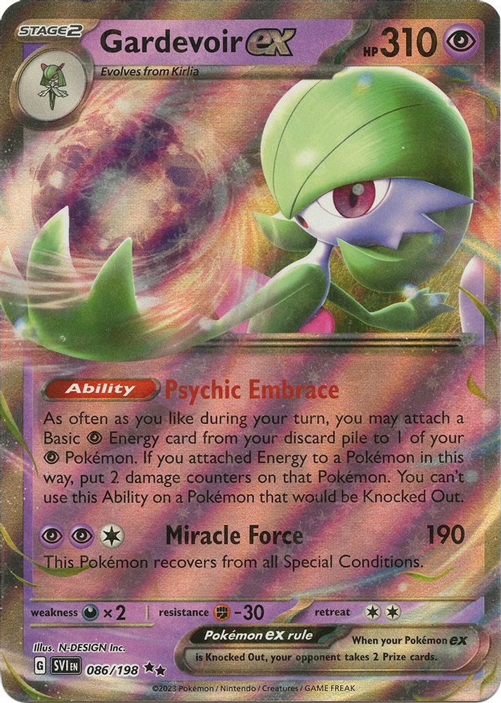 Gardevoir ex 086/198 - Holofoil SV01 Scarlet & Violet Base Set - Double Rare