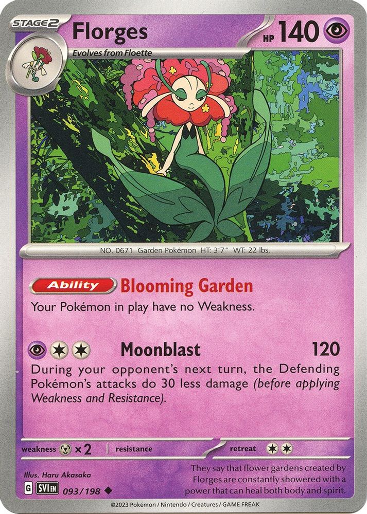 Florges 093 - Reverse Holofoil SV01 Scarlet & Violet Base Set - Uncommon