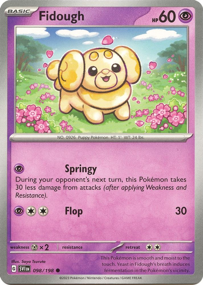 Fidough 098/198 - Reverse Holofoil SV01 Scarlet & Violet Base Set - Common