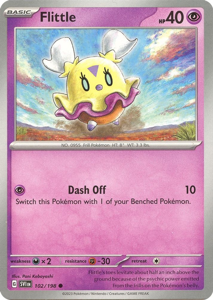 Flittle 102/198 - Reverse Holofoil SV01 Scarlet & Violet Base Set - Common