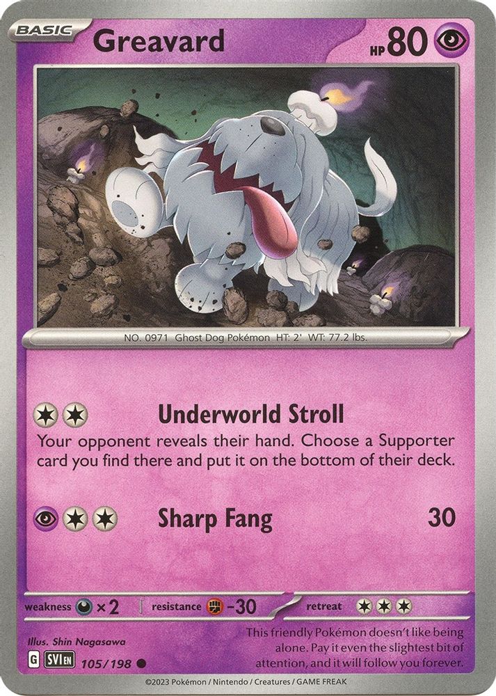 Greavard 105/198 SV01 Scarlet & Violet Base Set - Common