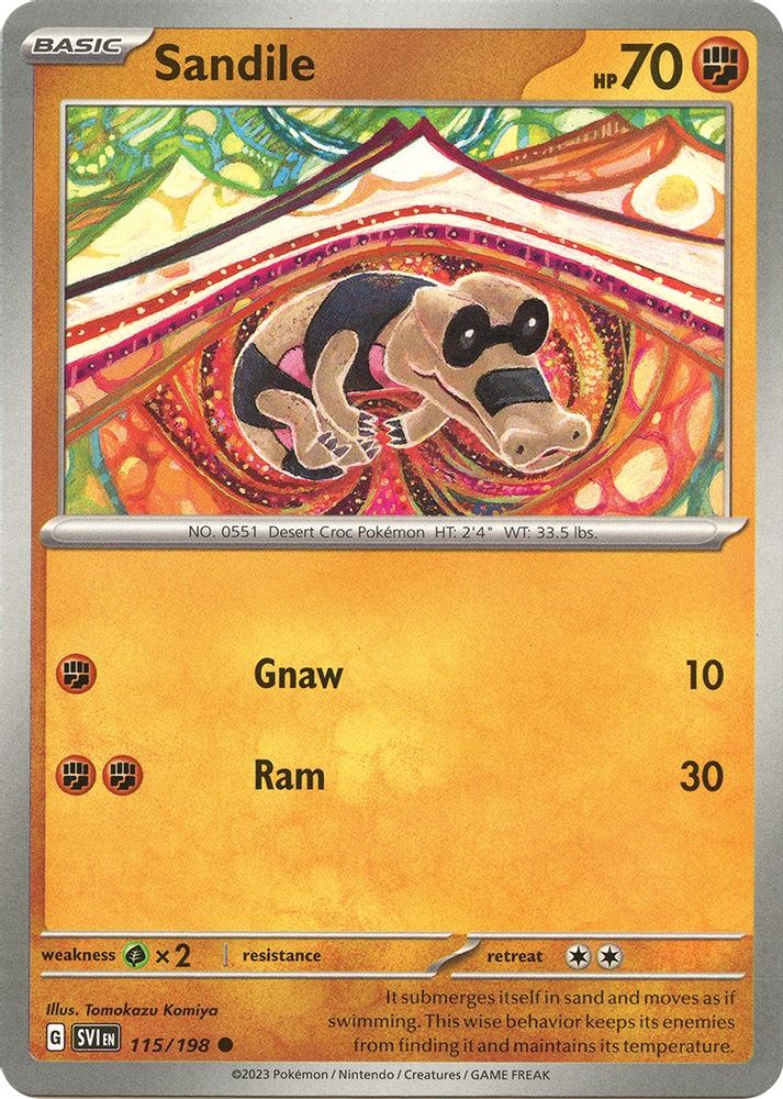 Sandile 115/198 SV01 Scarlet & Violet Base Set - Common