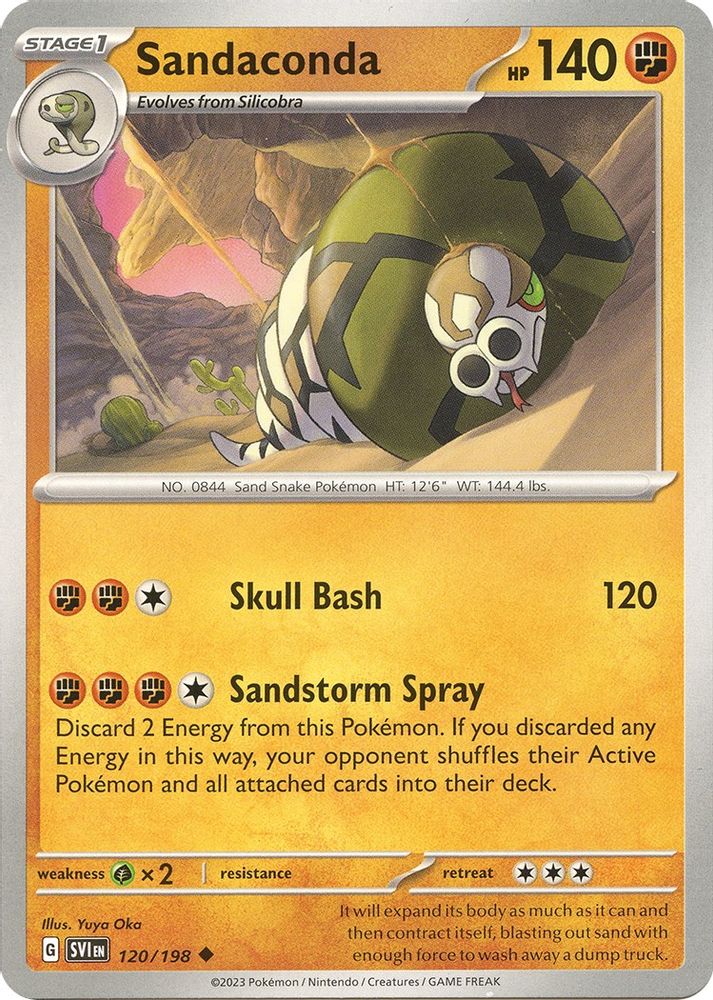 Sandaconda 120 - Reverse Holofoil SV01 Scarlet & Violet Base Set - Uncommon