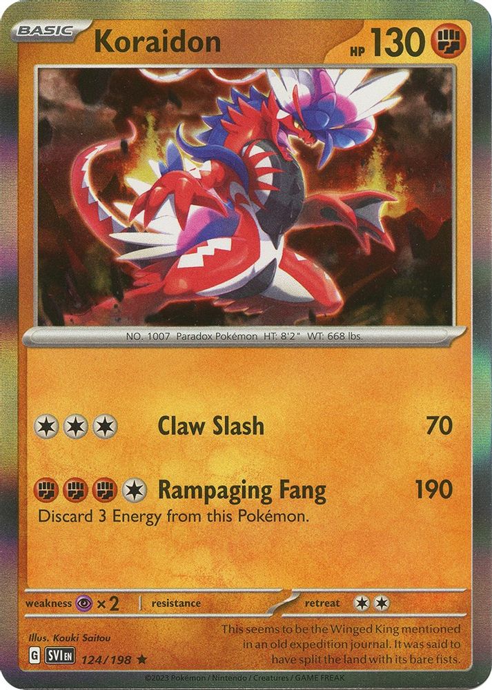Koraidon 124 - Holofoil SV01 Scarlet & Violet Base Set - Rare