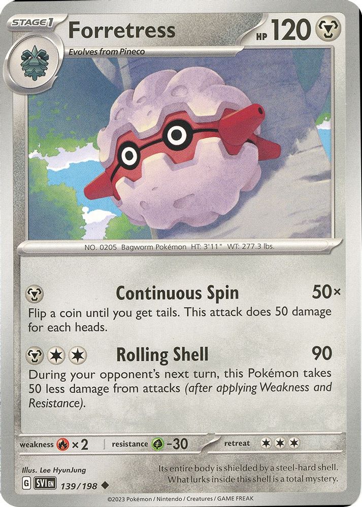 Forretress 139 SV01 Scarlet & Violet Base Set - Uncommon