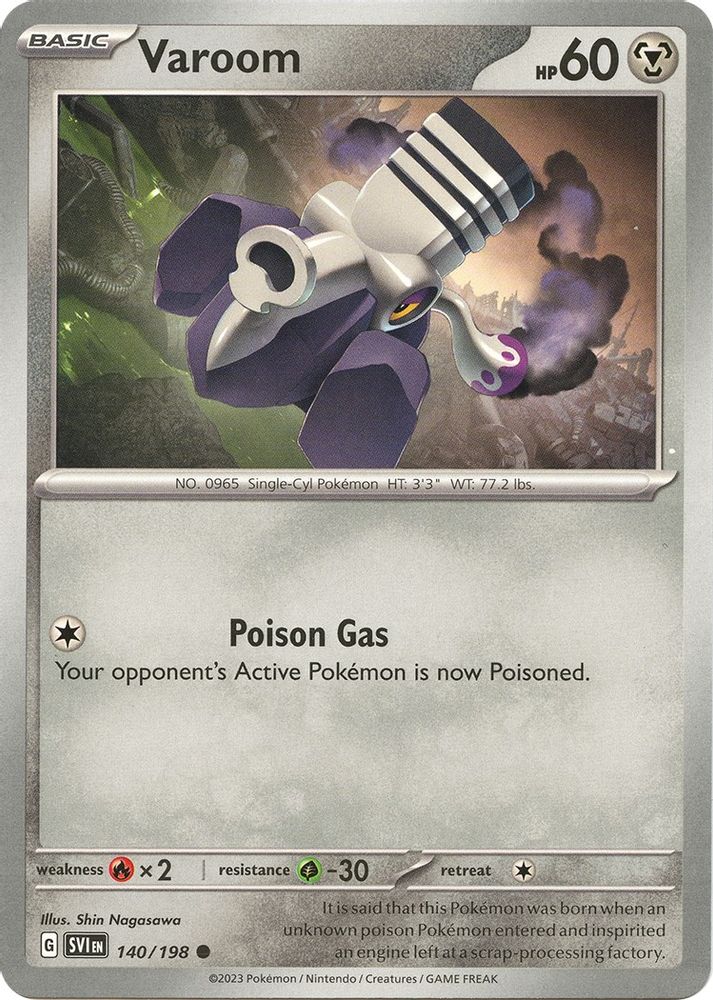 Varoom 140/198 - Reverse Holofoil SV01 Scarlet & Violet Base Set - Common