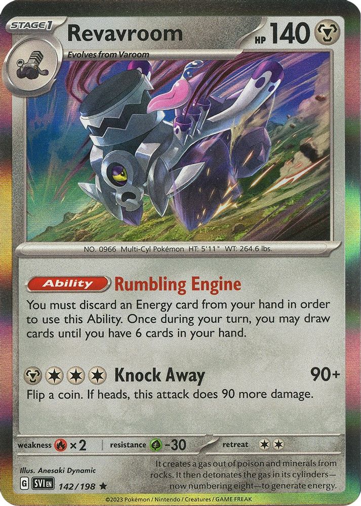 Revavroom 142 - Holofoil SV01 Scarlet & Violet Base Set - Rare