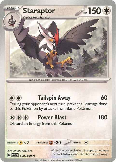 Staraptor 150 - Reverse Holofoil SV01 Scarlet & Violet Base Set - Uncommon
