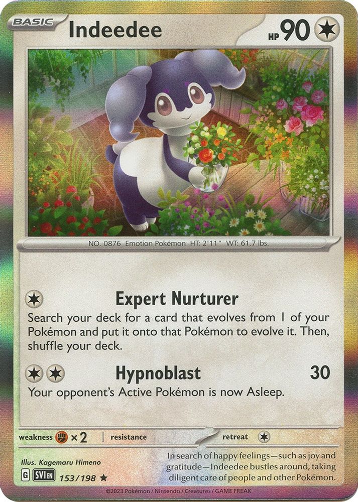 Indeedee 153 - Holofoil SV01 Scarlet & Violet Base Set - Rare