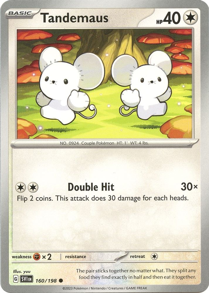 Tandemaus 160/198 - Reverse Holofoil SV01 Scarlet & Violet Base Set - Common